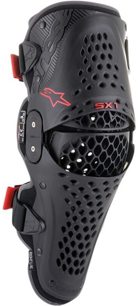 Bild von Alpinestars SX-1 V2 Knieprotektoren, schwarz-rot, Größe S M für Männer