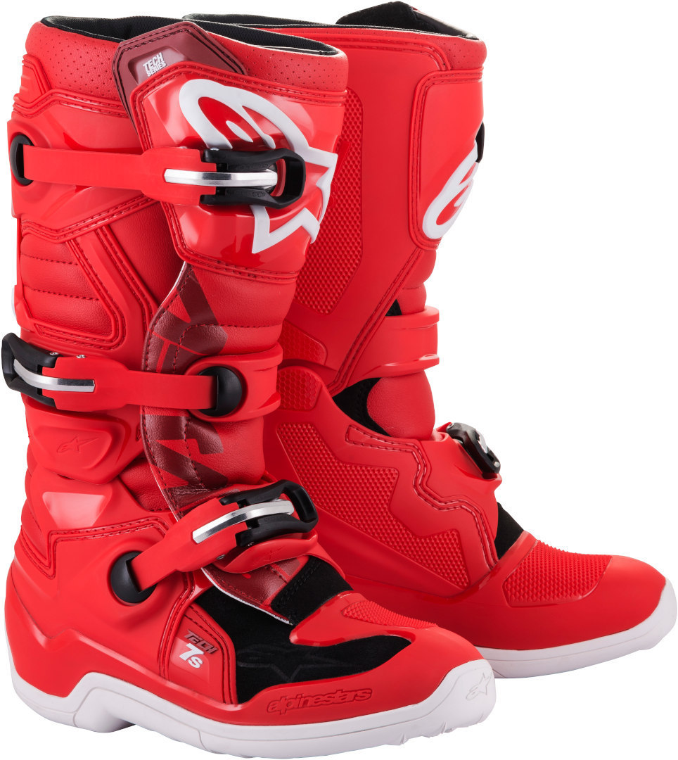 Bild von Alpinestars Tech 7S Jugend Motocross Stiefel, rot, Größe 42
