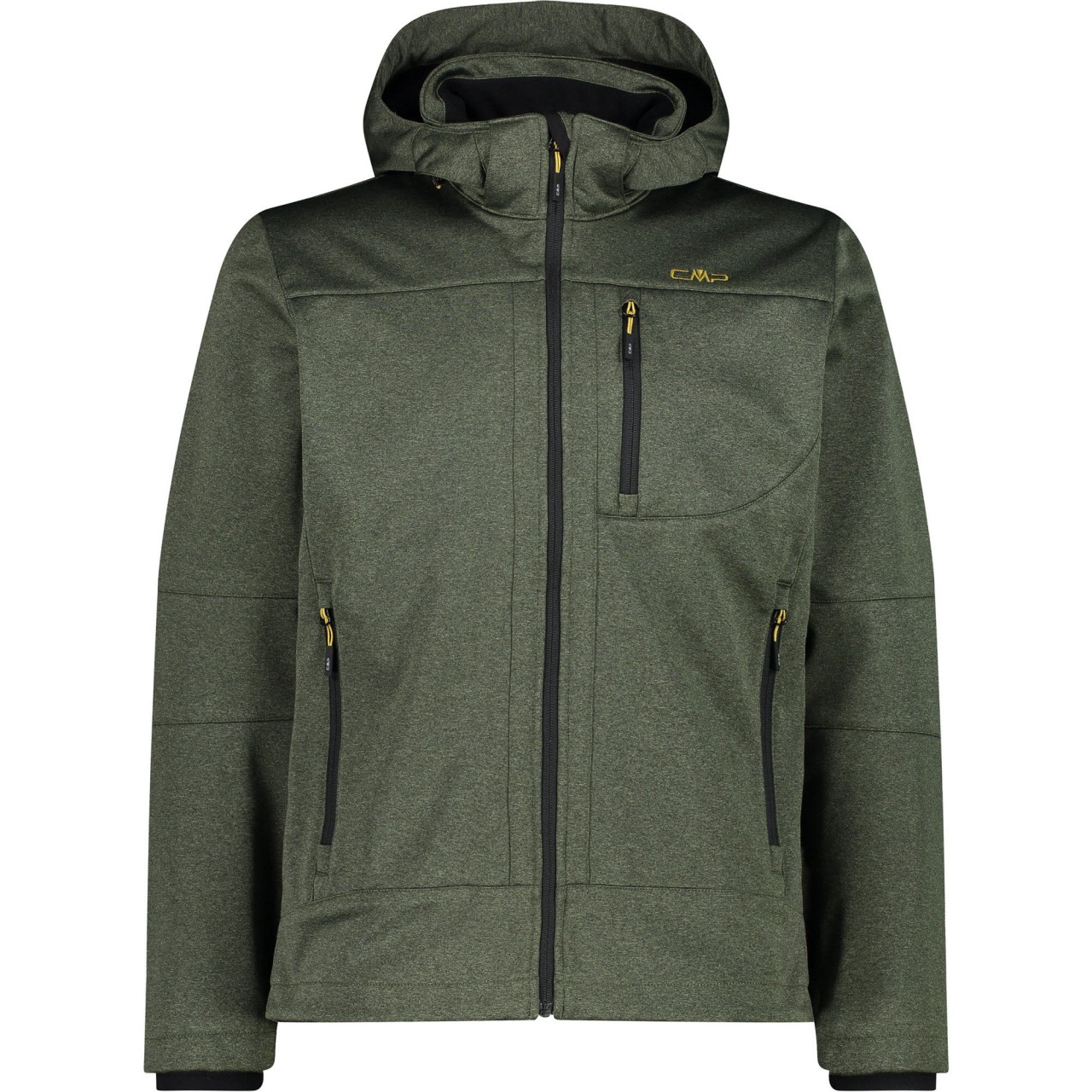 Bild von Man Knitted Melange-Fleece Jacket 32M1827 Größe 50 Farbe oil green melange