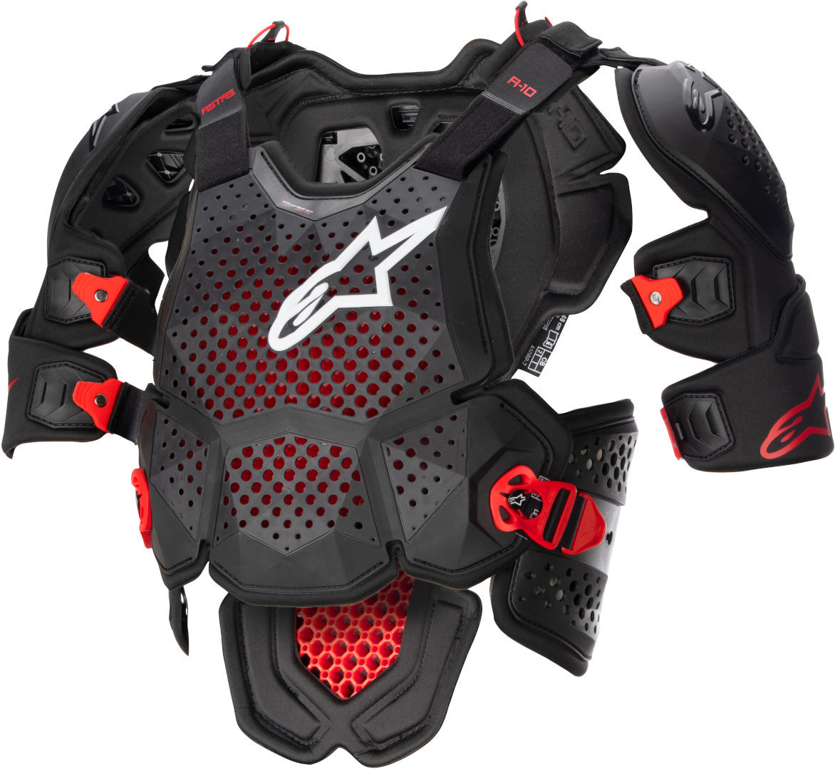 Bild von Alpinestars A-10 V2 Brustprotektor, schwarz-rot, Größe XL 2XL für Männer