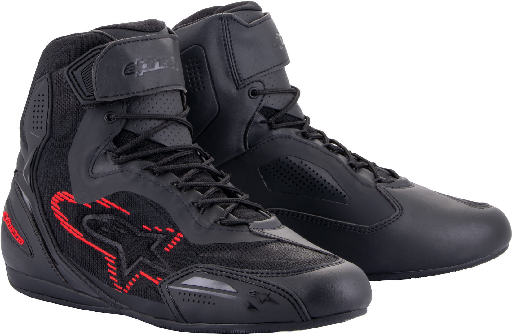 Bild von Alpinestars Faster 3 Rideknit Motorradschuhe, schwarz-grau-rot, Größe 43 44 für Männer