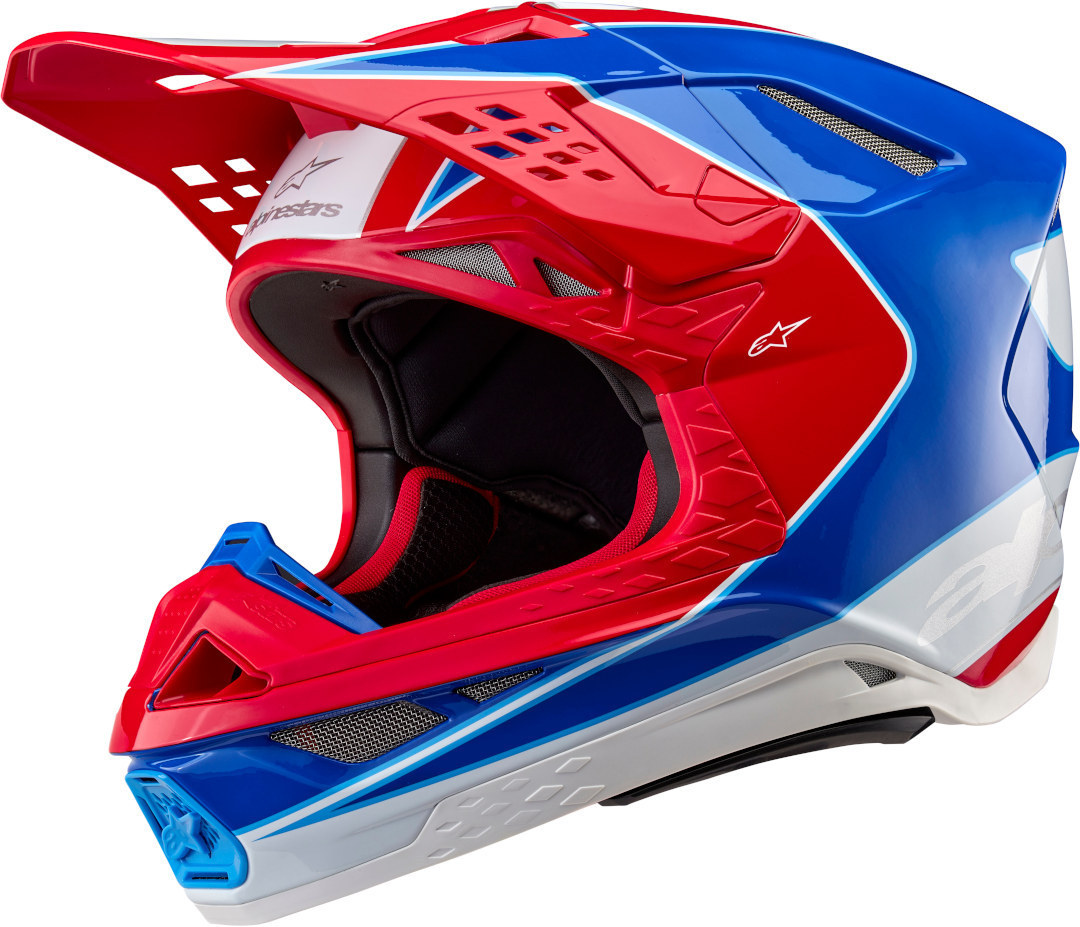 Bild von Alpinestars Supertech S-M10 Aeon 2024 Motocross Helm, weiss-rot-blau, Größe 2XL für Männer