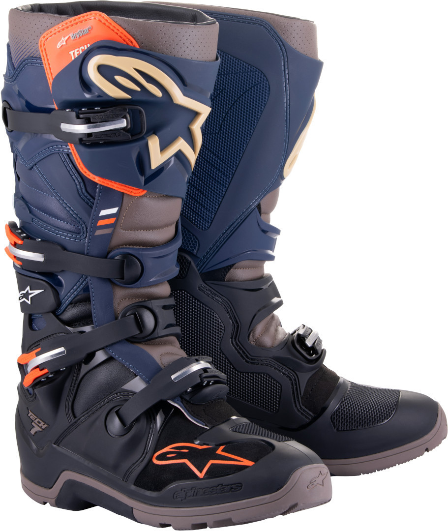 Bild von Alpinestars Tech 7 Enduro Drystar Motocross Stiefel, schwarz-grau-blau, Größe 45 46 für Männer