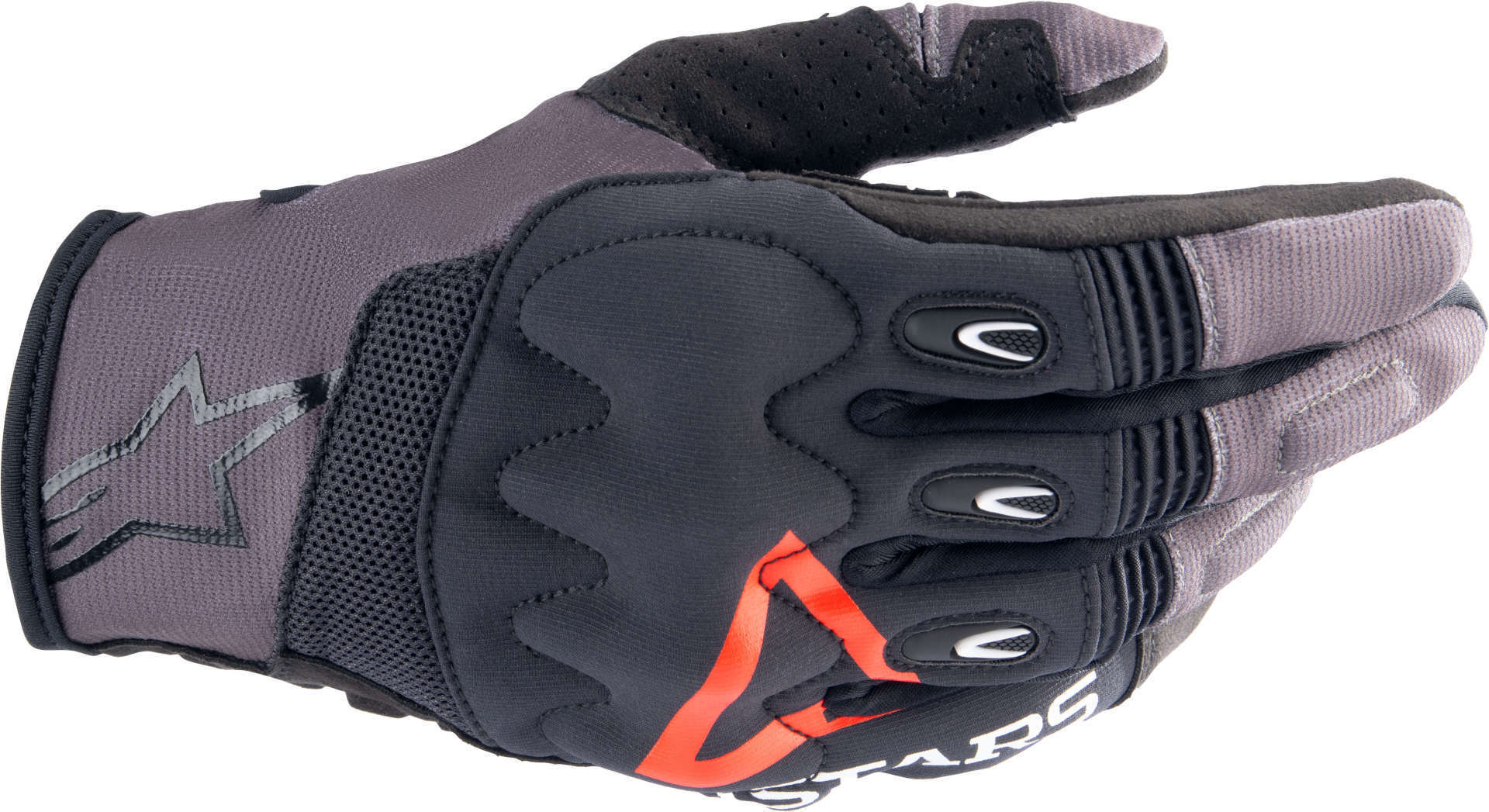 Bild von Alpinestars Techdura Motocross Handschuhe, schwarz-grau-rot, Größe L für Männer