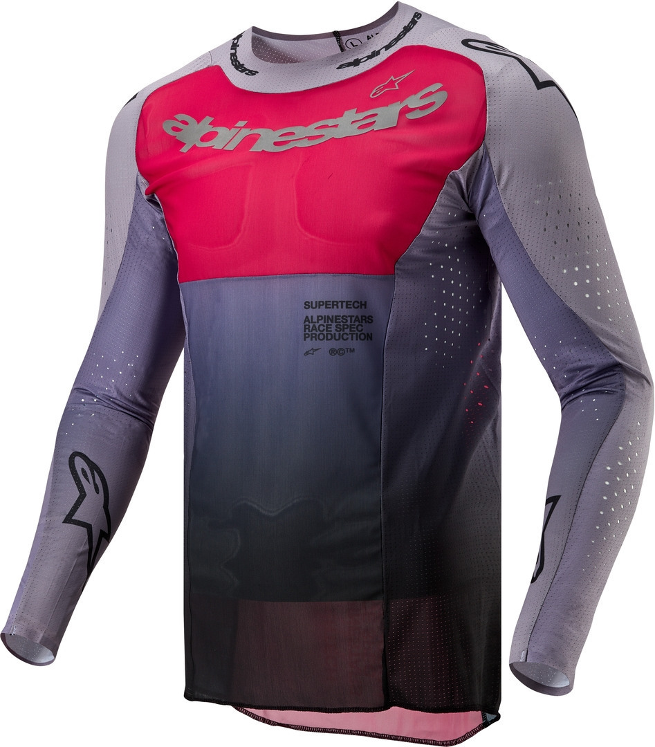 Bild von Alpinestars Supertech Dade Motocross Jersey, rot-lila, Größe 2XL