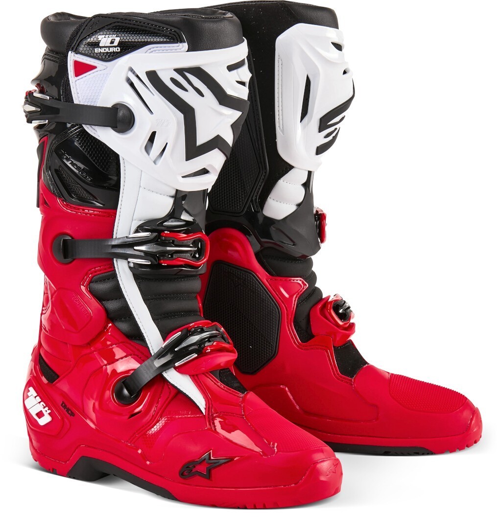 Bild von Alpinestars Tech 10 Enduro Motocross Stiefel, schwarz-weiss-rot, Größe 45 46 für Männer