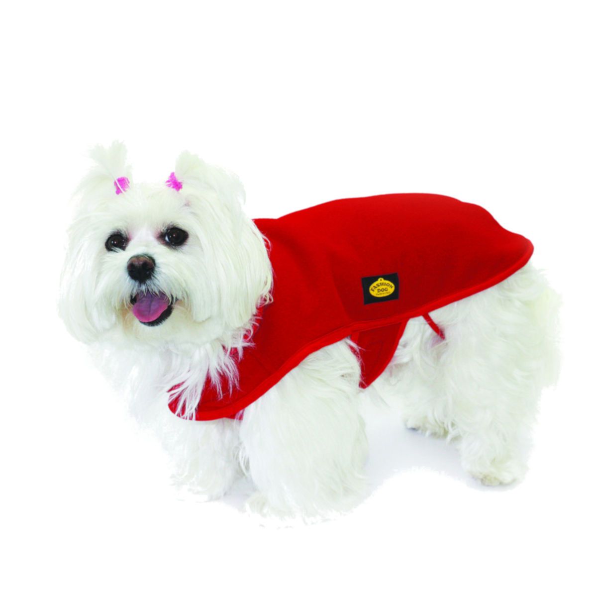 Bild von Fashion Dog Fleece-Hundemantel - Rot - 39 cm