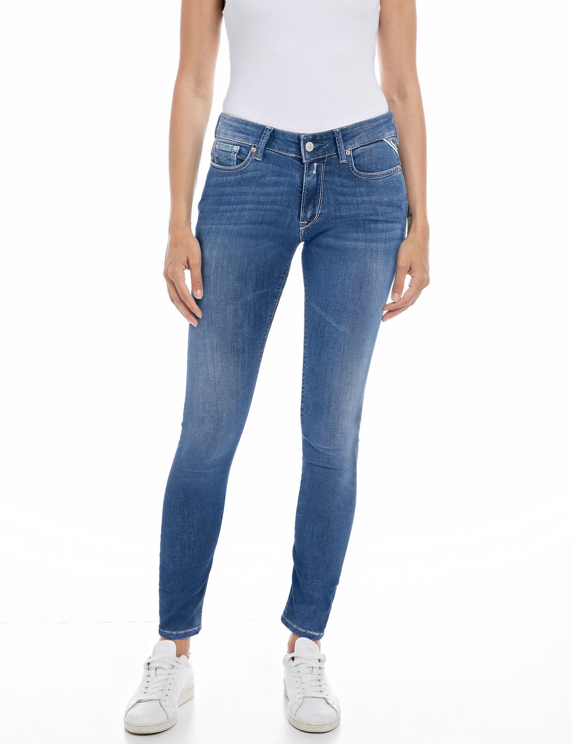 Bild von Replay Damen Jeans NEW LUZ - Skinny Fit - Blau - Medium Blue Denim