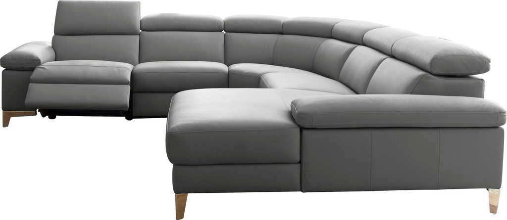 Bild von Nicoletti Home Wohnlandschaft, Breite 295 cm, Kopfteilverstellung, Ottomane links oder rechts