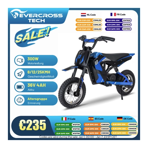 Bild von Evercross Tech EV 12M Elektrisches Offroad-Motorrad