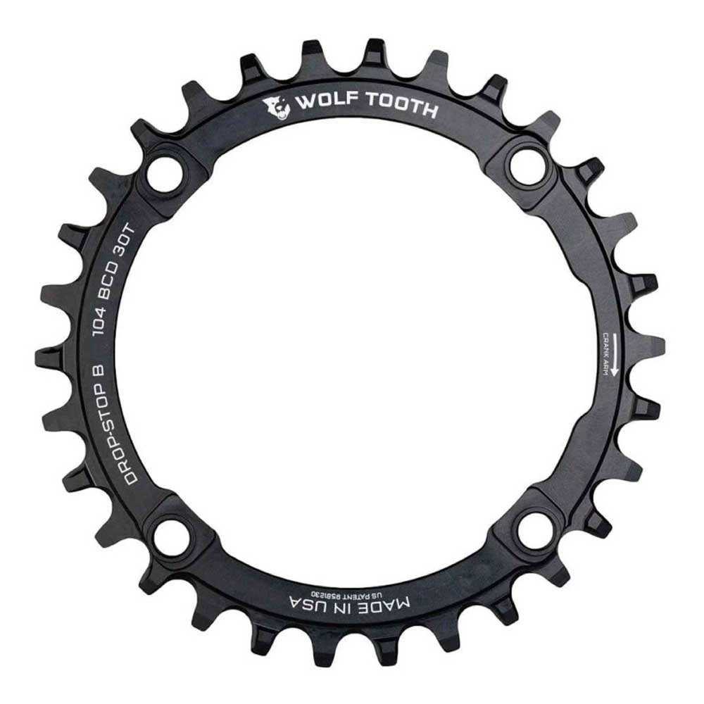 Bild von wolf tooth 104 bcd drop stop b kettenblatt 9 10 11 12 gange schwarz
