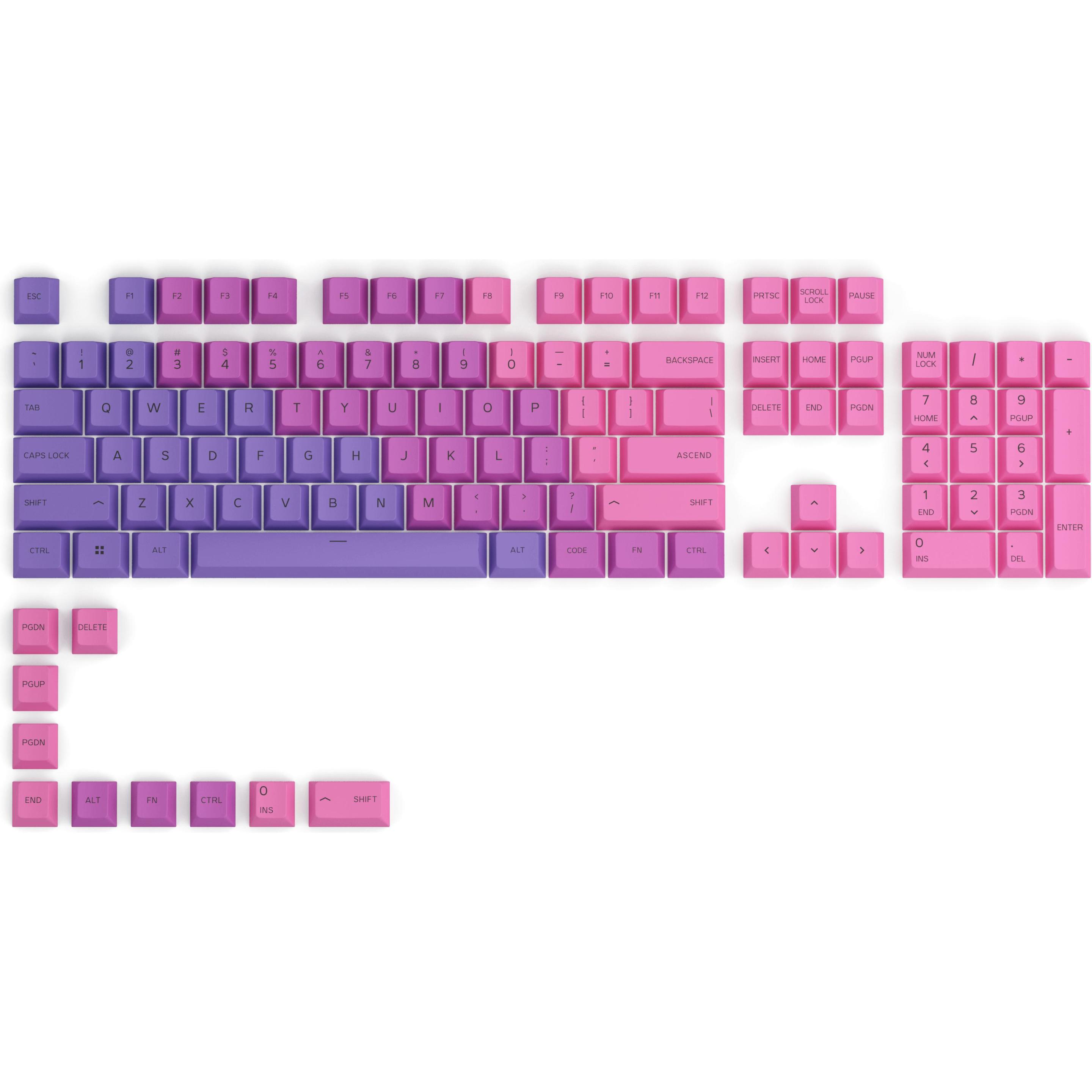 Bild von Glorious GPBT Keycaps - 114 PBT Tastenkappen, ANSI, US-Layout, Nebula (GLO-KC-GPBT-N)