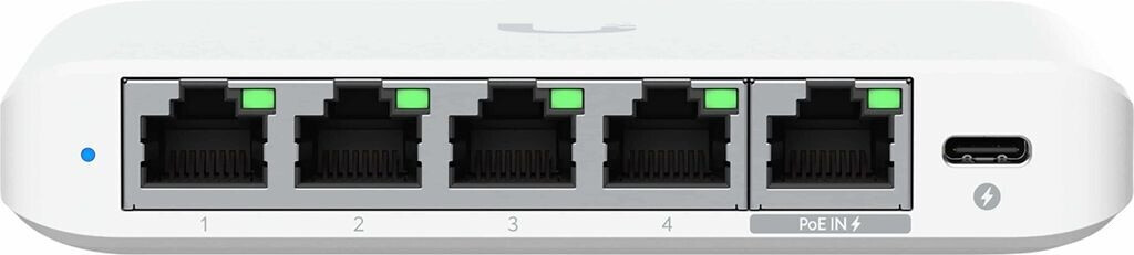 Bild von Ubiquiti UniFi Switch Flex Mini 2,5G - Switch - L2+ - managed - 4 x 2,5GBase-T + 1 x 2,5GBase-T (PoE) - Desktop - PoE (USW-FLEX-2.5G-5)