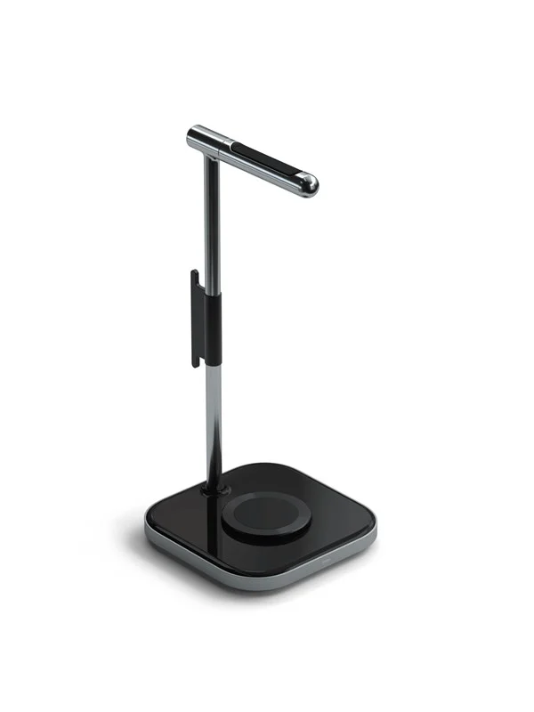 Bild von Satechi Satechi 2in1 Headphone Stand mit Wireless Charger - Space Gray Kopfhörerständer