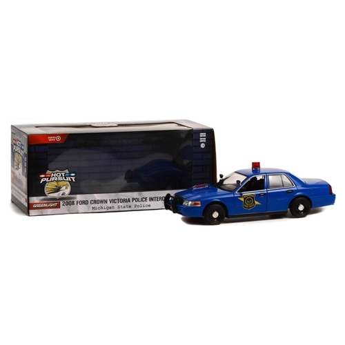 Bild von GREENLIGHT collectibles Modellauto Ford Crown Victoria 2008 blau Police Interceptor im Maßstab 1:24