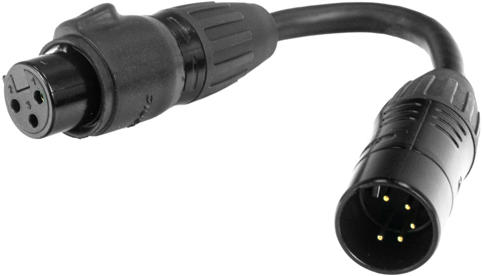 Bild von ADJ DMX 5-pin M to 3-pin FM IP65