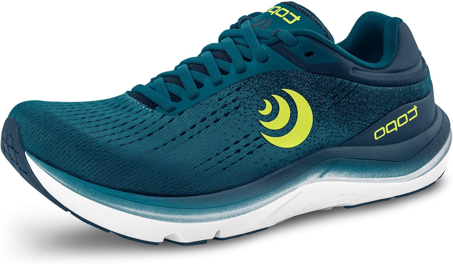 Bild von Topo Athletic Magnifly 5 Herren-Laufschuhe, bequem, leicht, gepolstert, langlebig, 0 mm, geschnürt, Straßenlaufschuhe, Sportschuhe für Straßenlauf, Blau/Grün, 44 EU