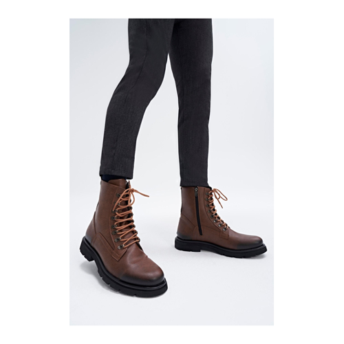 Bild von Yaya by Hotiç Stiefelette Braun Flacher Absatz für Herren - 42