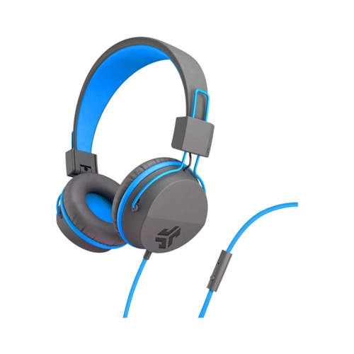 Bild von JLab JBuddies Studio Kids Blau - Over-Ear-Kopfhörer (Mikrofon, 1-Tasten-Fernbedienung, Lautstärkebegrenzer)