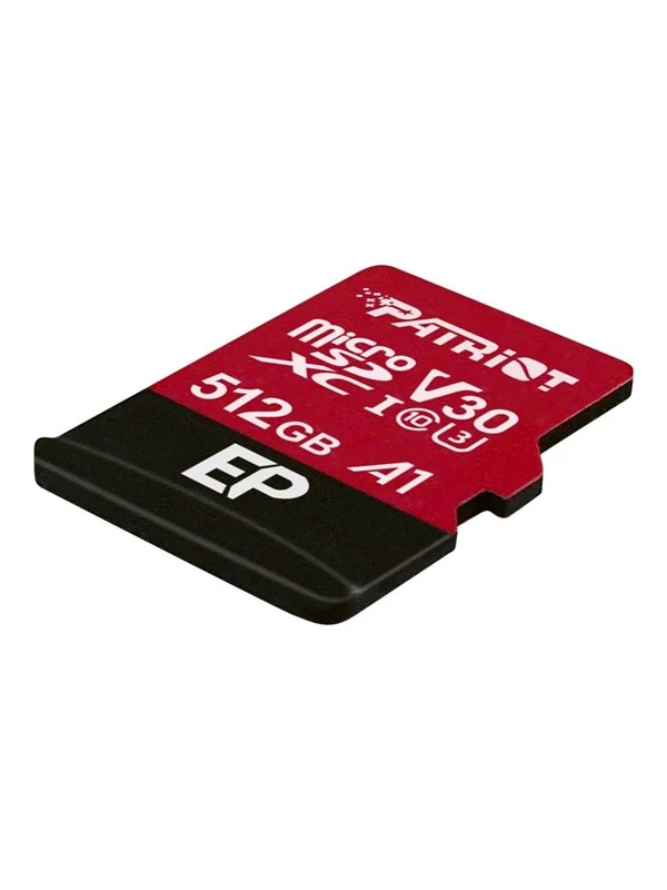 Bild von Patriot EP V30 Speicherkarte MicroSDXC (microSDXC, 512 GB, U3, UHS-I), Speicherkarte, Schwarz, Rot