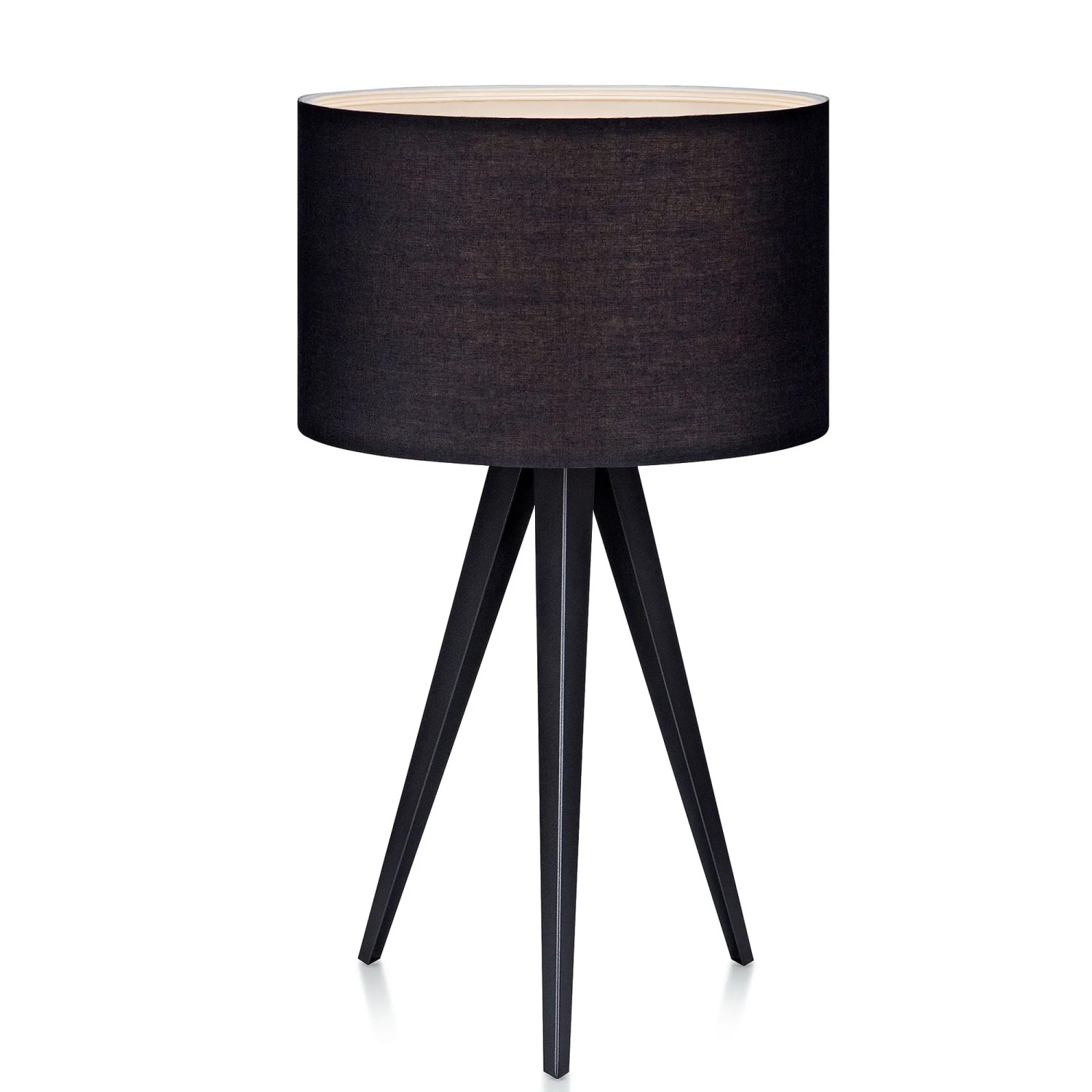 Bild von Teamson Home Romanza Modern Tripod Tischlampe mit Schwarzem Schirm