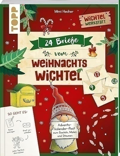 Bild von 24 Briefe vom Weihnachtswichtel Adventskalenderbuch: Adventskalender mit 24 personalisierbaren Verbastel-Briefen