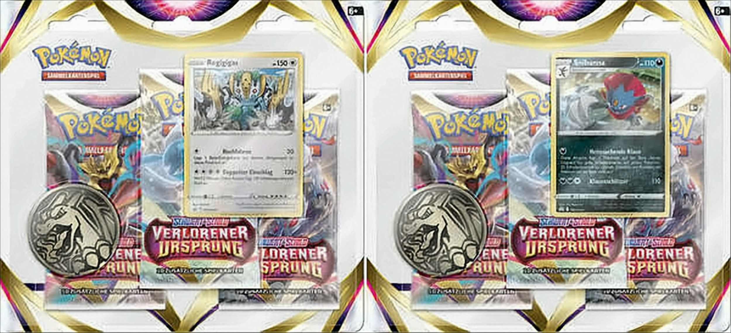 Bild von Pokemon 3-Pack Blister Schwert & Schild – Verlorener Ursprung 1 Stück, 2-fach sortiert (2 Varianten verfügbar)