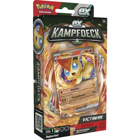 Bild von Pokemon Sammelkartenspiel: Kampfdeck Victini-ex oder Kampfdeck Miraidon-ex, 1 Stück, 2-fach sortiert