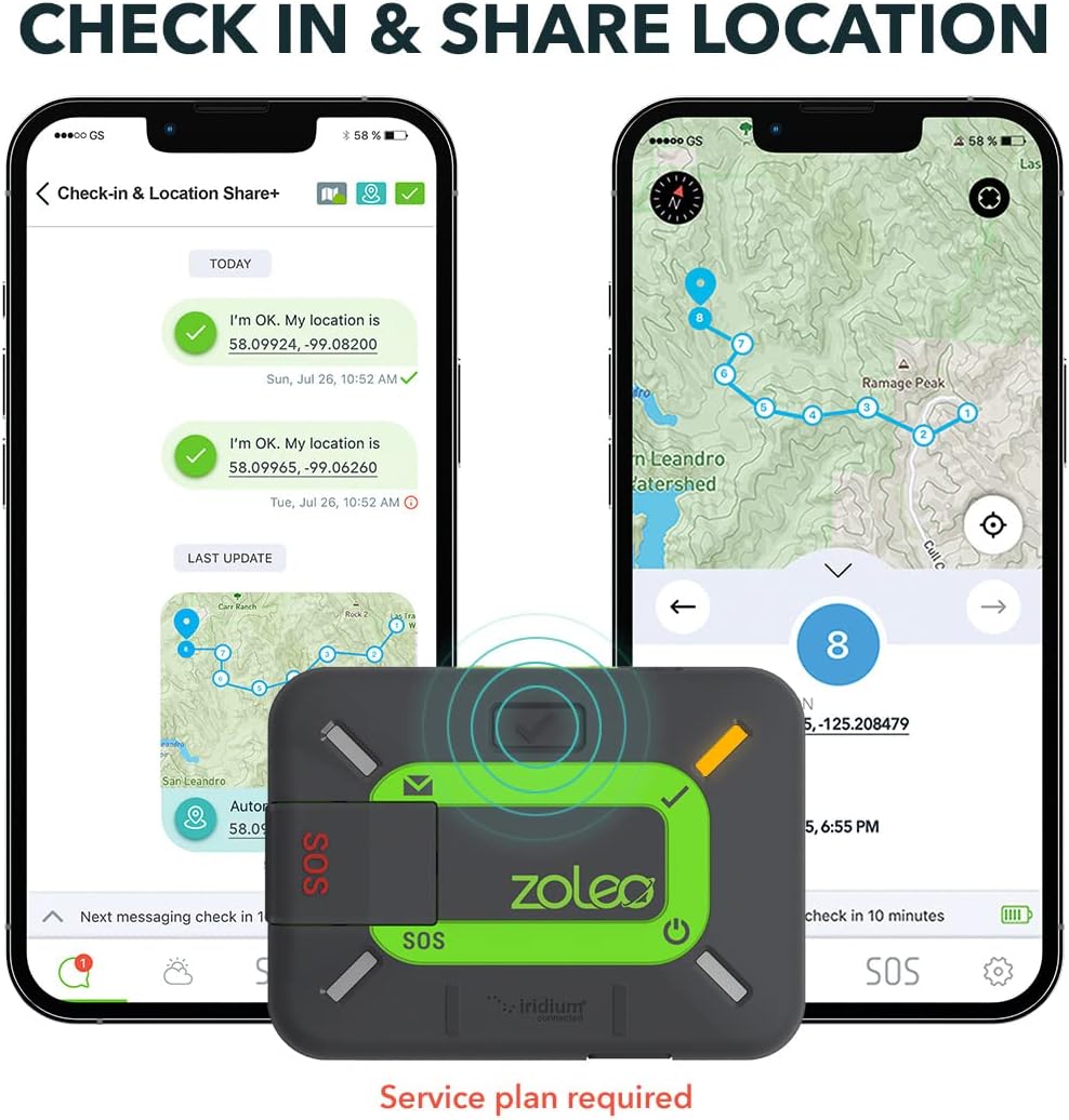 Bild von ZOLEO Zwei-Wege-Satellitenkommunikator — globale SMS-Textnachrichten und E-Mail, SOS-Alarmierung im Notfall, Check-in und GPS-Standort — Zubehör für Android-iOS-Smartphones