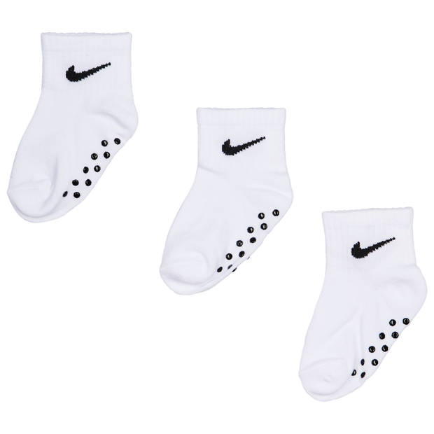 Bild von Nike Kids Ankle No Slip 3 Pack Unisex Socken - Weiß - Größe: 1 - 2 YEARS - Foot Locker