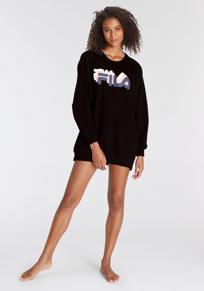 Bild von Fila Longpullover Homewearpullover mit 3-farbigem Logoprint vorn