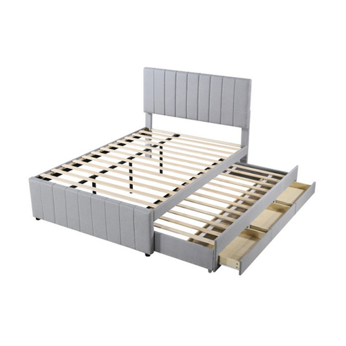 Bild von Rutaqian Polsterbett Doppelbett 140x200 cm – Eleganz trifft Funktionalität