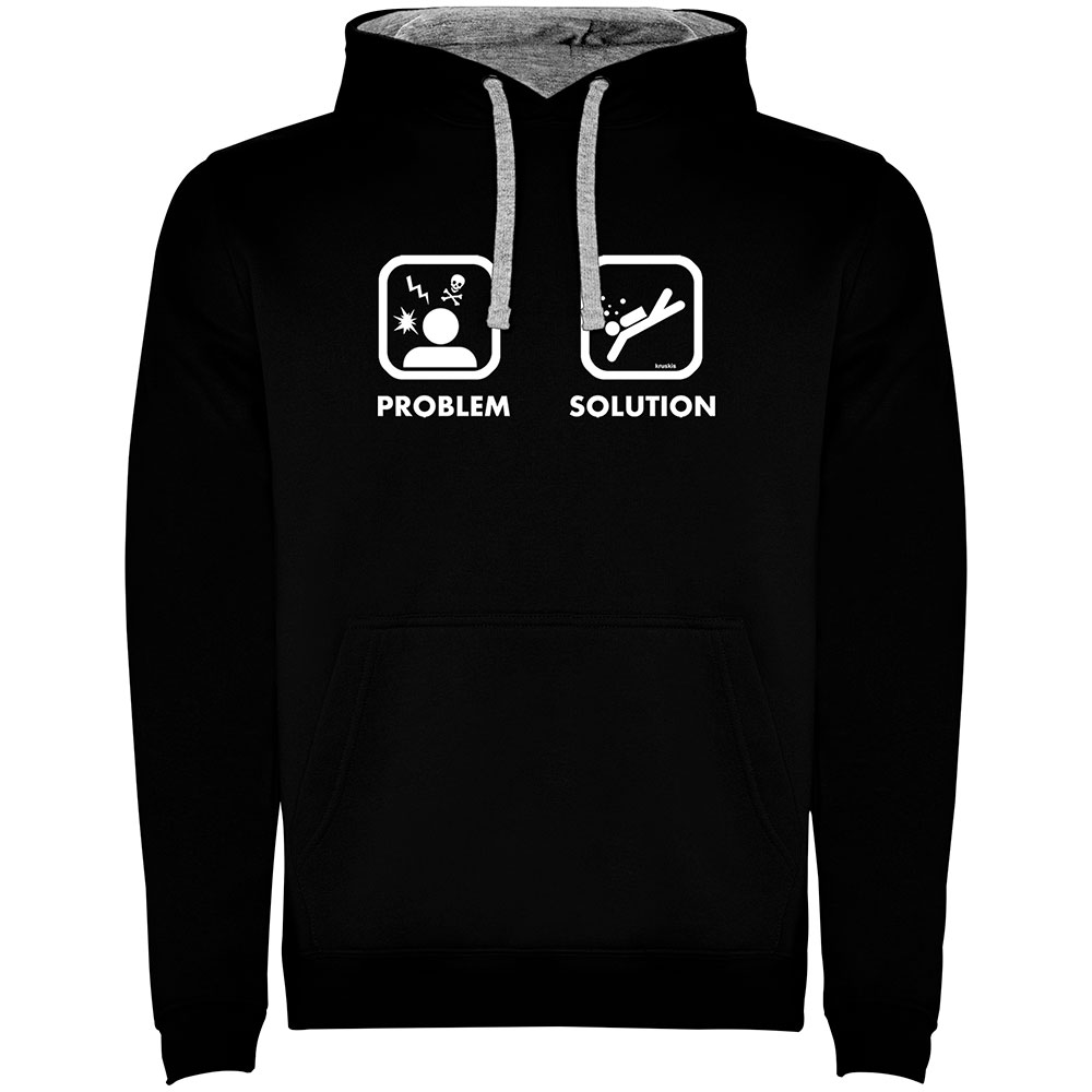 Bild von Kruskis Problem Solution Two-colour Hoodie Schwarz 3XL Mann