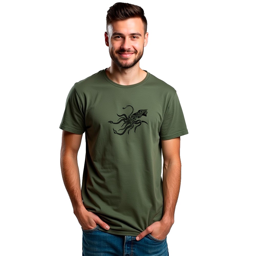 Bild von Kruskis Squid Tribal Short Sleeve T-shirt Grün 2XL Mann