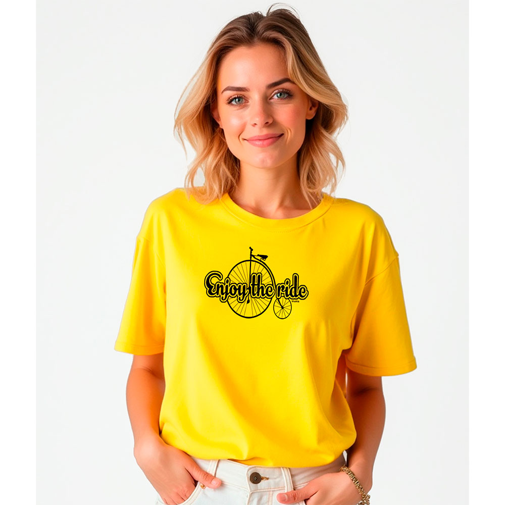 Bild von Kruskis Enjoy The Ride Short Sleeve T-shirt Gelb 2XL Frau