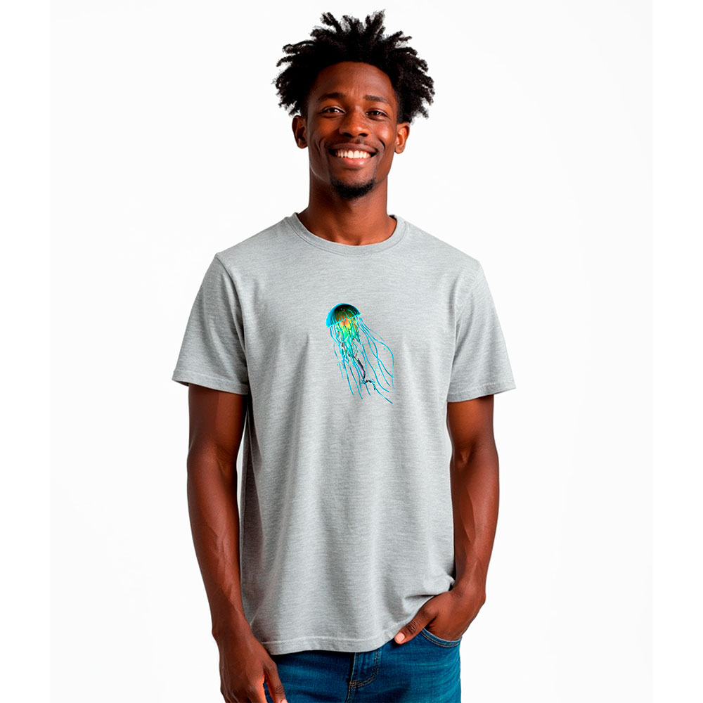 Bild von Kruskis Jellyfish Eco Short Sleeve T-shirt Grau XL Mann