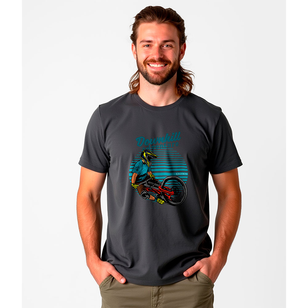 Bild von Kruskis Downhill Adventure Short Sleeve T-shirt Grau M Mann