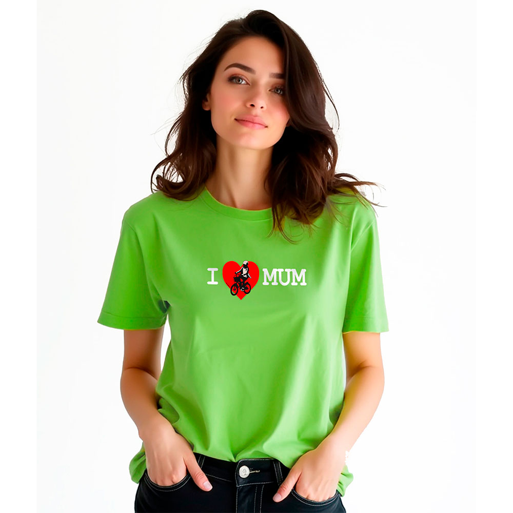 Bild von Kruskis I Love Mum Short Sleeve T-shirt Grün L Frau