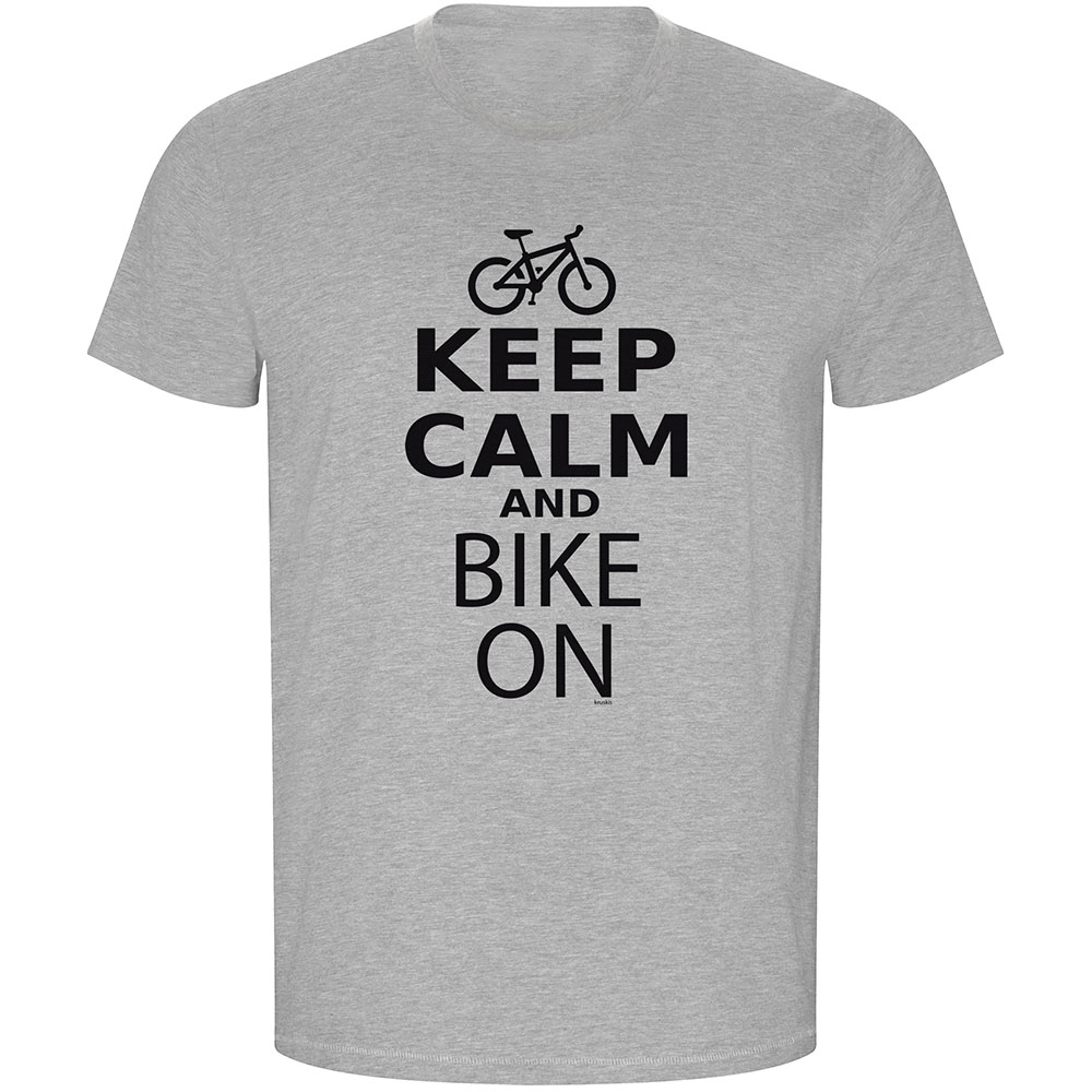 Bild von Kruskis Keep Calm And Bike On Eco Short Sleeve T-shirt Grau L Mann