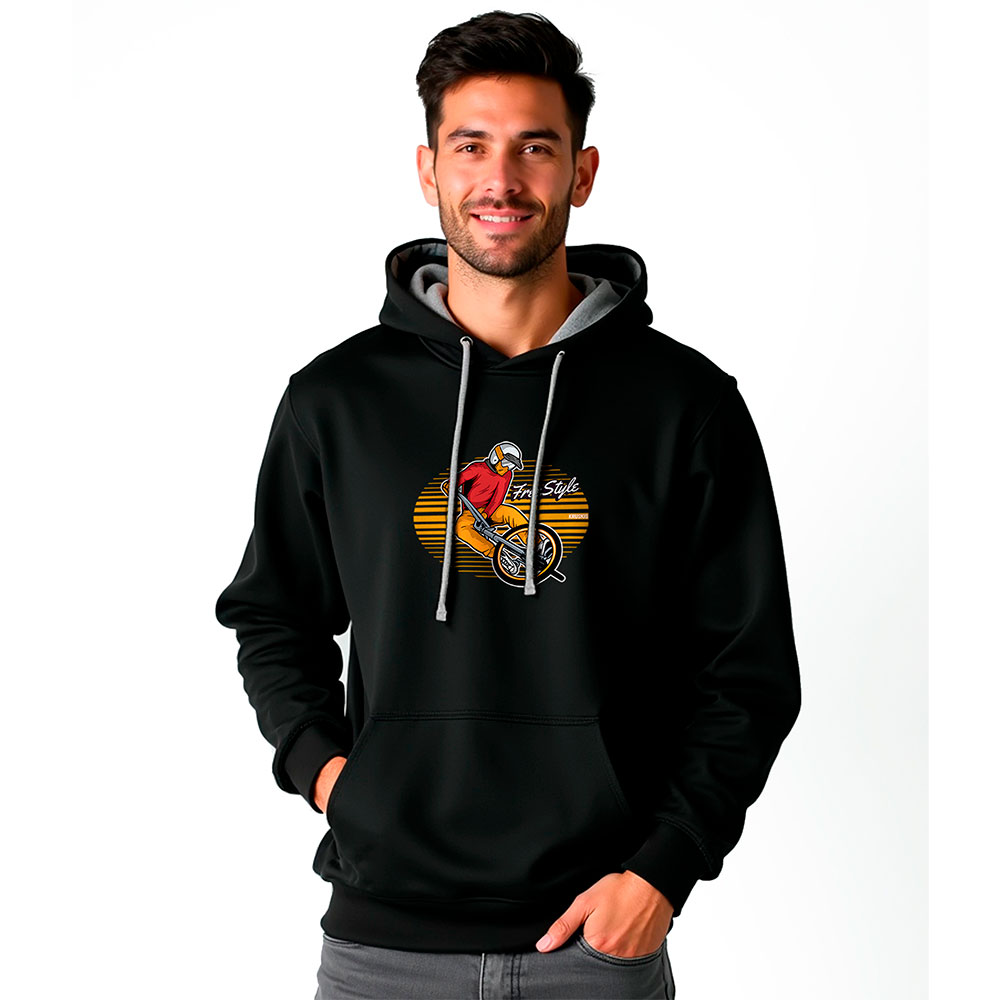 Bild von Kruskis Freestyle Rider Bicolor Hoodie Schwarz L Mann