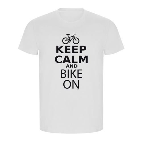 Bild von Kruskis Keep Calm And Bike On Eco Kurzarm-T-Shirt