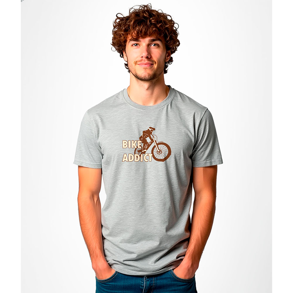 Bild von Kruskis Bike Addict Short Sleeve T-shirt Grau M Mann