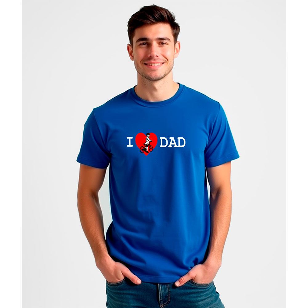 Bild von Kruskis I Love Dad Short Sleeve T-shirt Blau L Mann