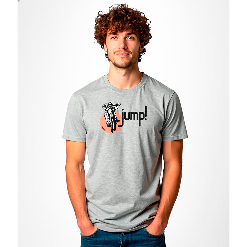 Bild von Kruskis Jump Short Sleeve T-shirt Grau S Mann