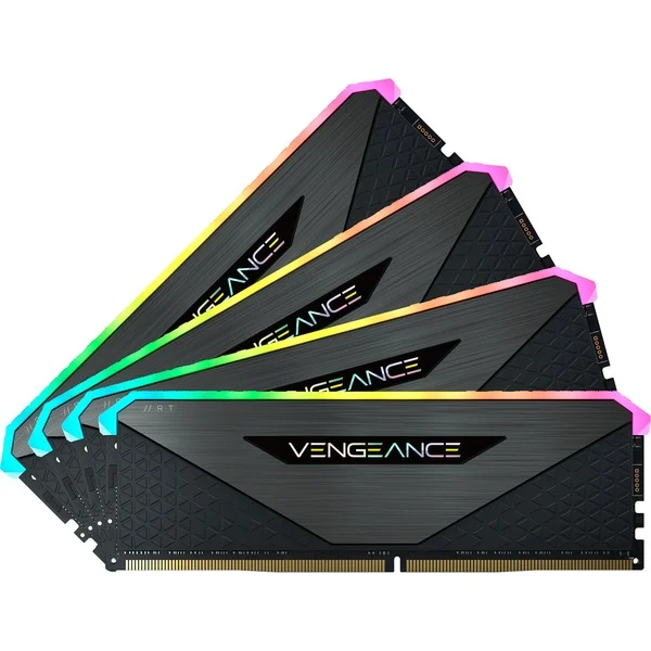 Bild von Corsair Vengeance RGB RT DDR4-3600 - 64GB - CL18 - Quad Channel (4 pcs) - AMD Optimized - Schwarz mit RGB