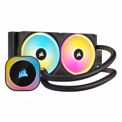 Bild von Corsair ICUE LINK H100i RGB Wasserkühlung 240 mm Intel und AMD CPU schwarz