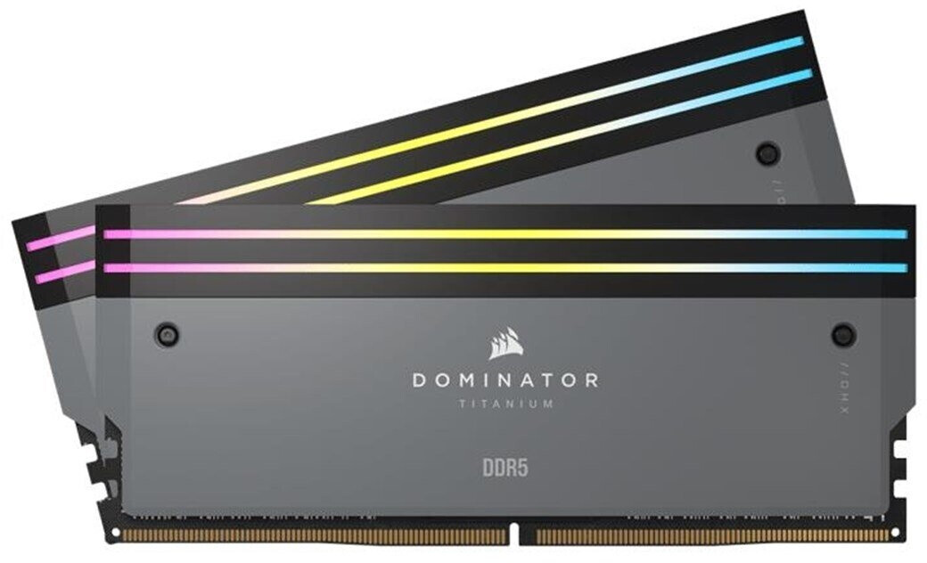 Bild von CORSAIR Dominator Titanium RGB DDR5 32GB (2x16GB) DDR5 6000MHz CL30 AMD Expo Intel XMP iCUE Kompatibler Computerspeicher - Grau (CMP32GX5M2B6000Z30)