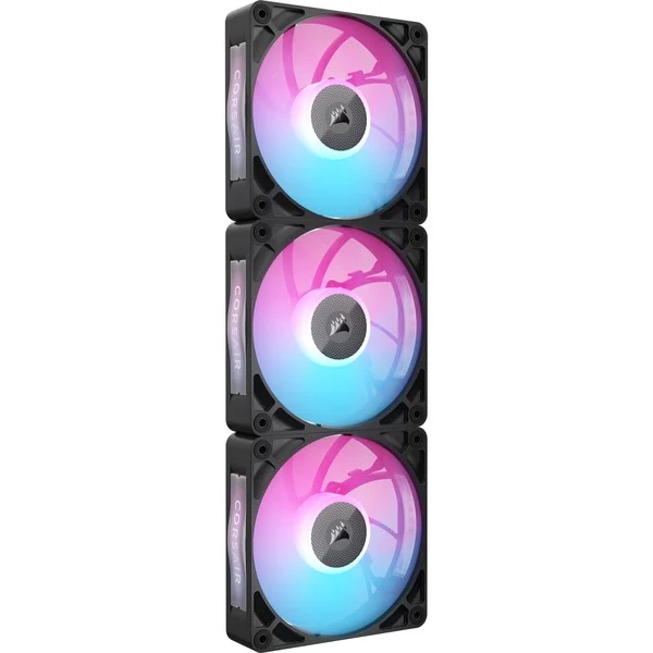Bild von CORSAIR iCUE Link RX120 MAX RGB Starter Kit - Gehäuselüfter - 120 mm - Schwarz (Packung mit 3) (CO-9051034-WW)