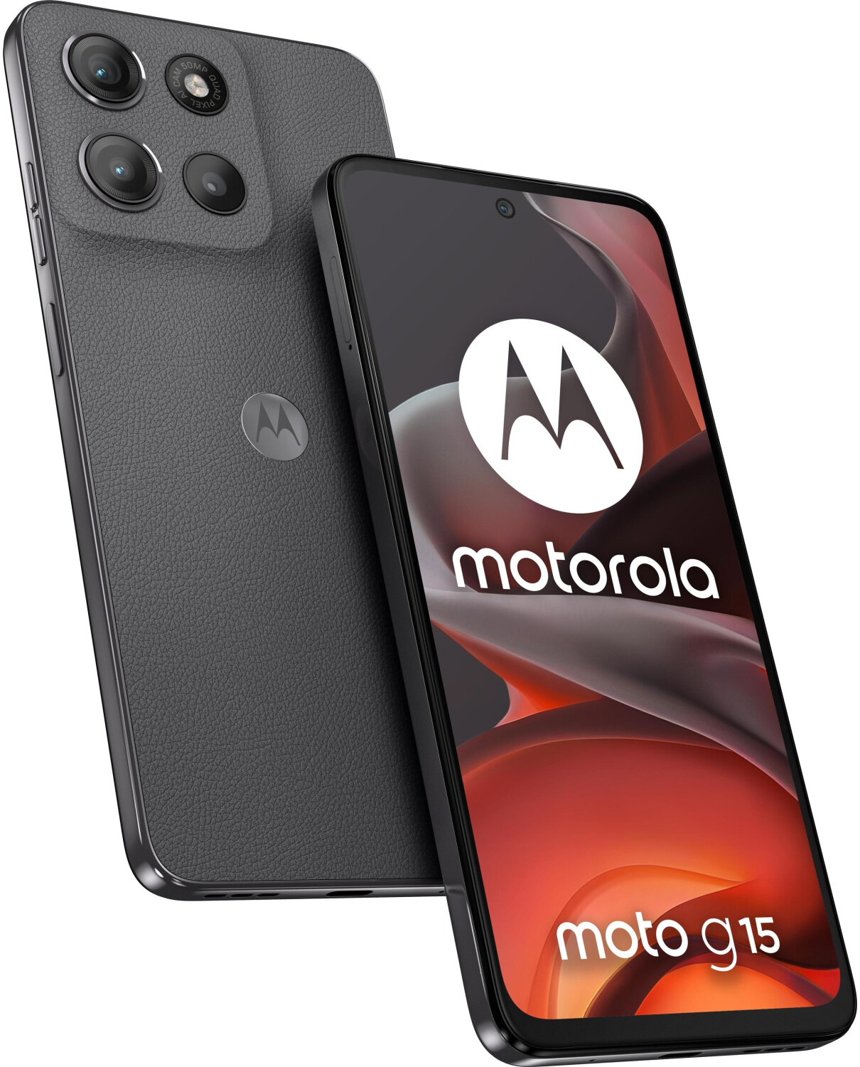 Bild von Motorola Moto G15 - 4G Smartphone - Dual-SIM - RAM 4 GB / Interner Speicher 128 GB - microSD slot - LCD-Anzeige - 6.72 - 2400 x 1080 Pixel (60 Hz) - 2 x Rückkamera 50 MP, 5 MP - front camera 8 MP - Sunrise Orange (PB6E0000SE)
