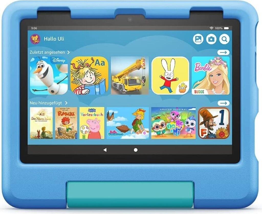 Bild von Amazon Fire HD 8 Kids-Tablet (2022), blau für Kinder von 3 bis 7 Jahre, 2 Jahre Sorglos-Garantie, kindgerechte Hülle, 8-Zoll-HD-Display, 32GB